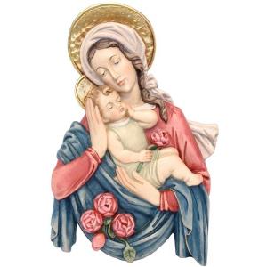 Rilievo Madonna con Bambino e rose