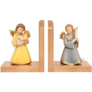 Paio reggilibri - Angeli con papiro e candela