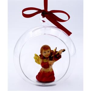 Angelo con violino in sfera di vetro