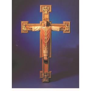Cristo Re con croce e simboli