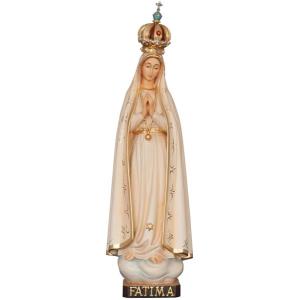 Madonna di Fatima pellegrina con corona legno