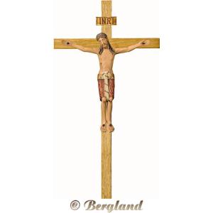 Cristo Romanico su croce in rovere