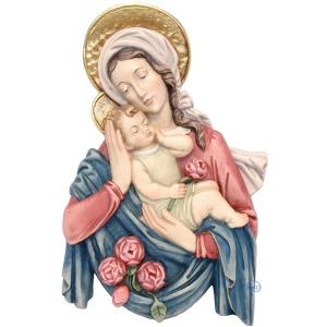 Rilievo Madonna con Bambino e rose