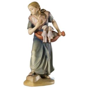 Pastorella con agnelli