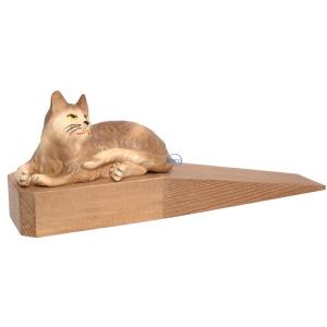 Door-stopper with cat lying