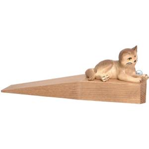 Door-stopper with kitten lying
