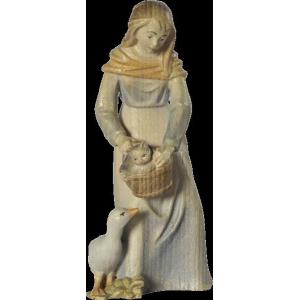 Shepherdess with goose