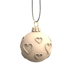 Pinewood Christmasball heart