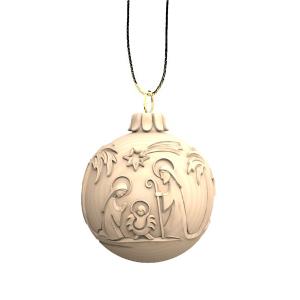 Pinewood Christmasball Holy Family