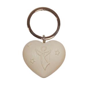 Keychain heart with angel