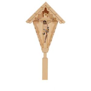 Corpus Leonardo on field cross for hanging light stained
