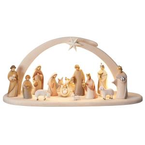 LE Nativity Set 16 pcs. - Stable Leonardo with lighting