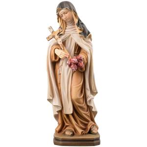 S. Teresa di Lisieux con crocifisso e rose(vestito bianco)