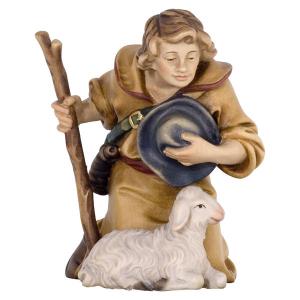 Kneeling Shepherd with Stick and Sheep