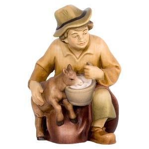 Kneeling Shepherd with Goat