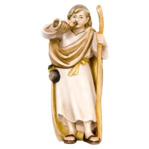 Pastore in piedi con corno