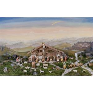 South Tyrolean Nativity Set, complete Set