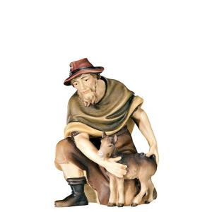 A-Shepherd kneeling with kid