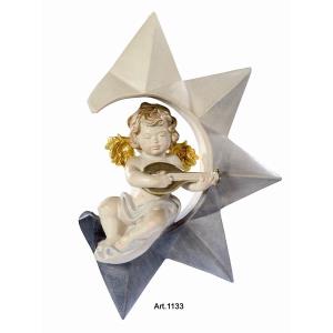 Angel on star with mandolin