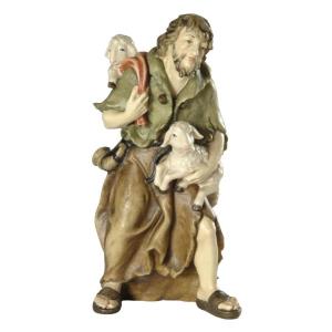 Shepherd with lambs