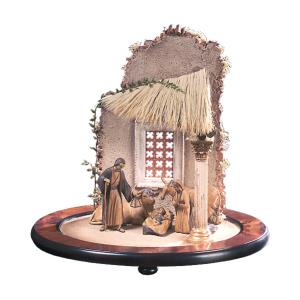 Sacra Famiglie con rovina bue + asino