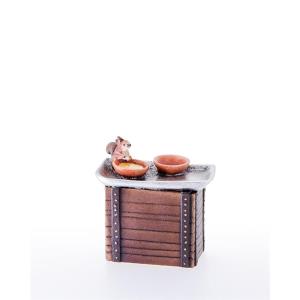 Tray with soup and squirrel