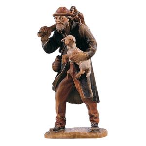 Shepherd with hat and lamb