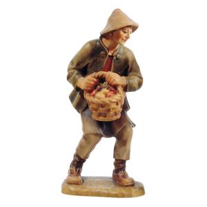 Pastore con cesto di frutta