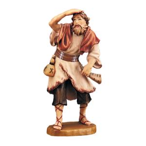 Pastore con mano alla fronte e corno