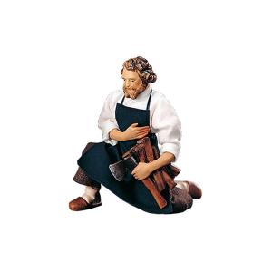 Hirt mit Beil und Holz