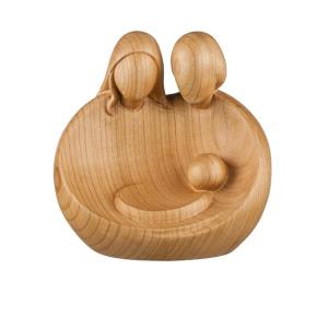 stylized nativity modern art wood