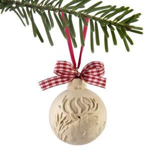 pallina natale cirmolo con cervo