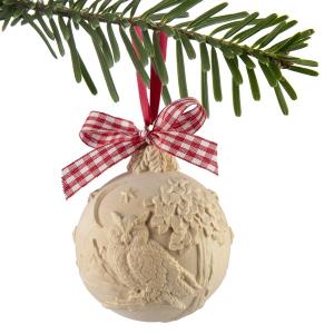 pallina natale cirmolo con gufo