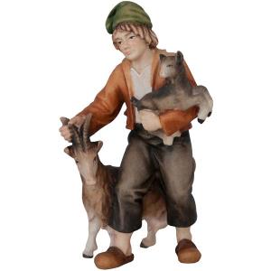 Pastore di capre con capra e capretto