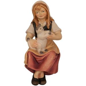 Ragazzina seduta con Gatto