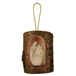 Family blessing in a tree trunk