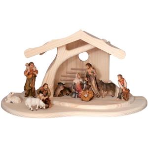 Capanna mod. con 11 figurine Salcher, completo