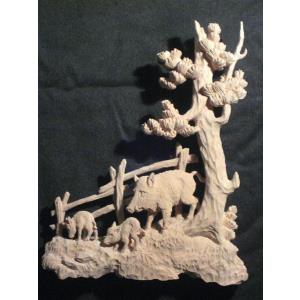 Relievo con cinghiali