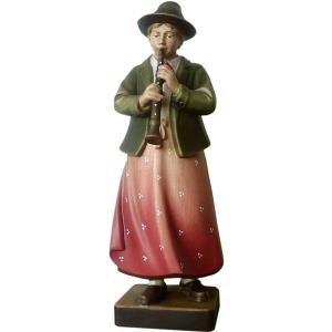 Musikantin mit Klarinette in Zirbel