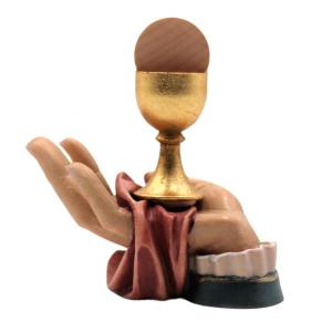 Hand mit Kelch u Hostie