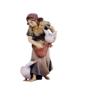 Shepherdess with goats