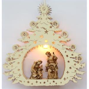 Sacra famiglia, albero di natale