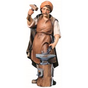 Fabbro scolpito in legno nobile