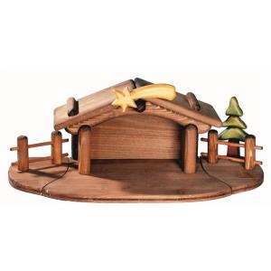 Presepe completo Aurora, capanna e 15 pezzi