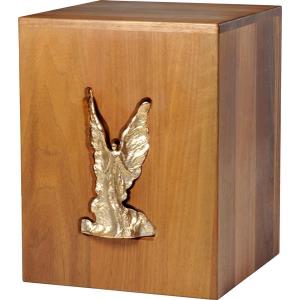 Urna "angelo del conforto" - legno di noce - 28,5 x 22 x 22 cm