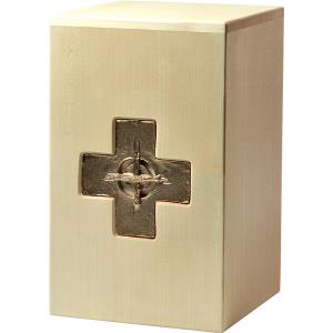 Urna "Croce" - legno di acero - 28,5 x 17,5 x 17,5 cm
