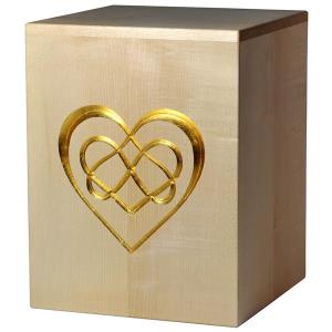 Urna "Amore eterno" - legno di acero - 28,5 x 22 x 22 cm