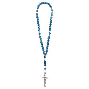 Rosary Exclusive Marbled Blue with Pope Cross