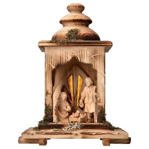 MO Presepe Contadino Cirmolo Set 5 Pezzi con luce