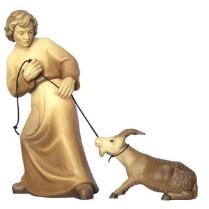 Hirt mit starrköpfige Ziege